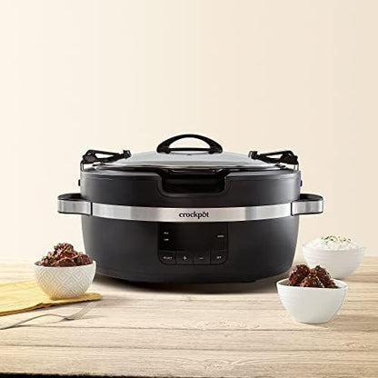Crock-Pot Thermoshield 6 Quart Slow Cooker with Carry Handles E7XY