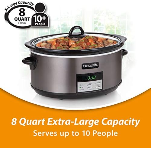 Crock-Pot 8 Quart Programmable Slow Cooker with Auto Warm 0GEF