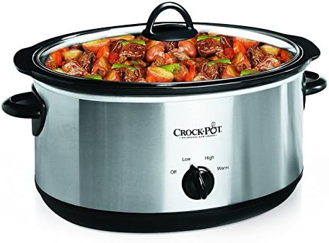 Crock-Pot 7 Quart Oval Manual Slow Cooker – Stainless Steel ZJ8F