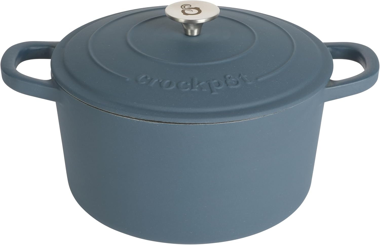 Crock-Pot 3 Quart Enameled Cast Iron Dutch Oven – Aqua 2ZUQ