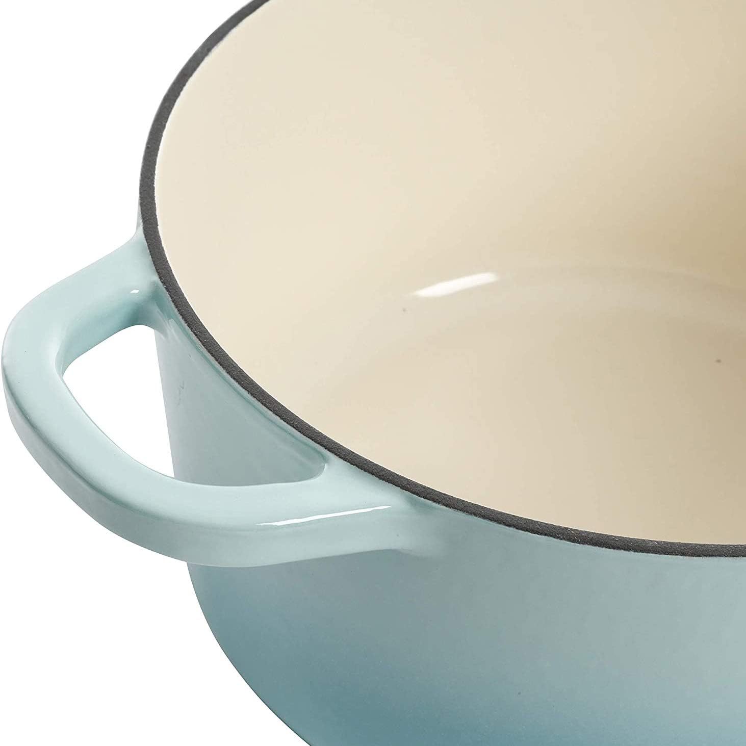 Crock-Pot 3 Quart Enameled Cast Iron Dutch Oven – Aqua 2ZUQ