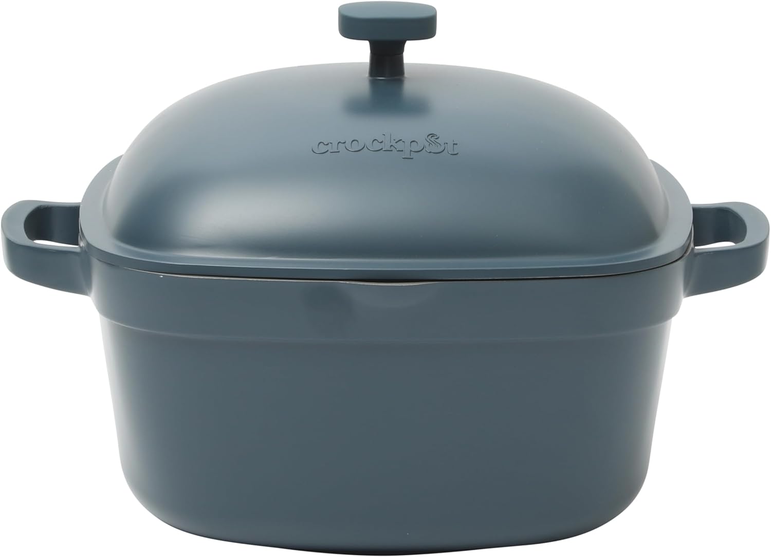 Crock-Pot 3 Quart Enameled Cast Iron Dutch Oven – Aqua 2ZUQ